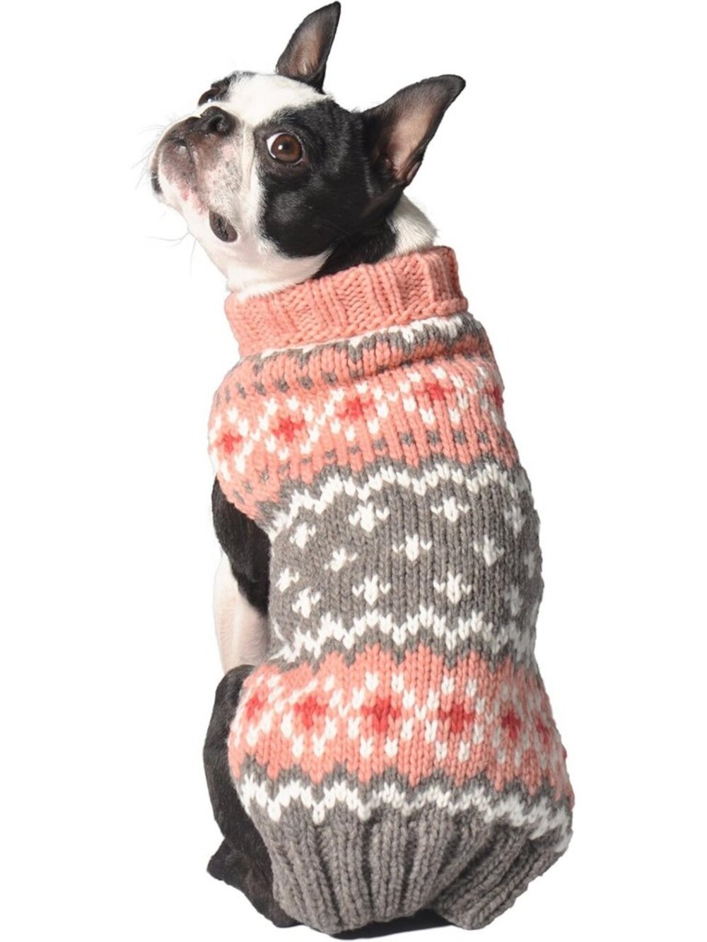 Cozy Fair Isle Dog Sweater - X-Small, Warm Knit Pet Apparel for Winter Fun
